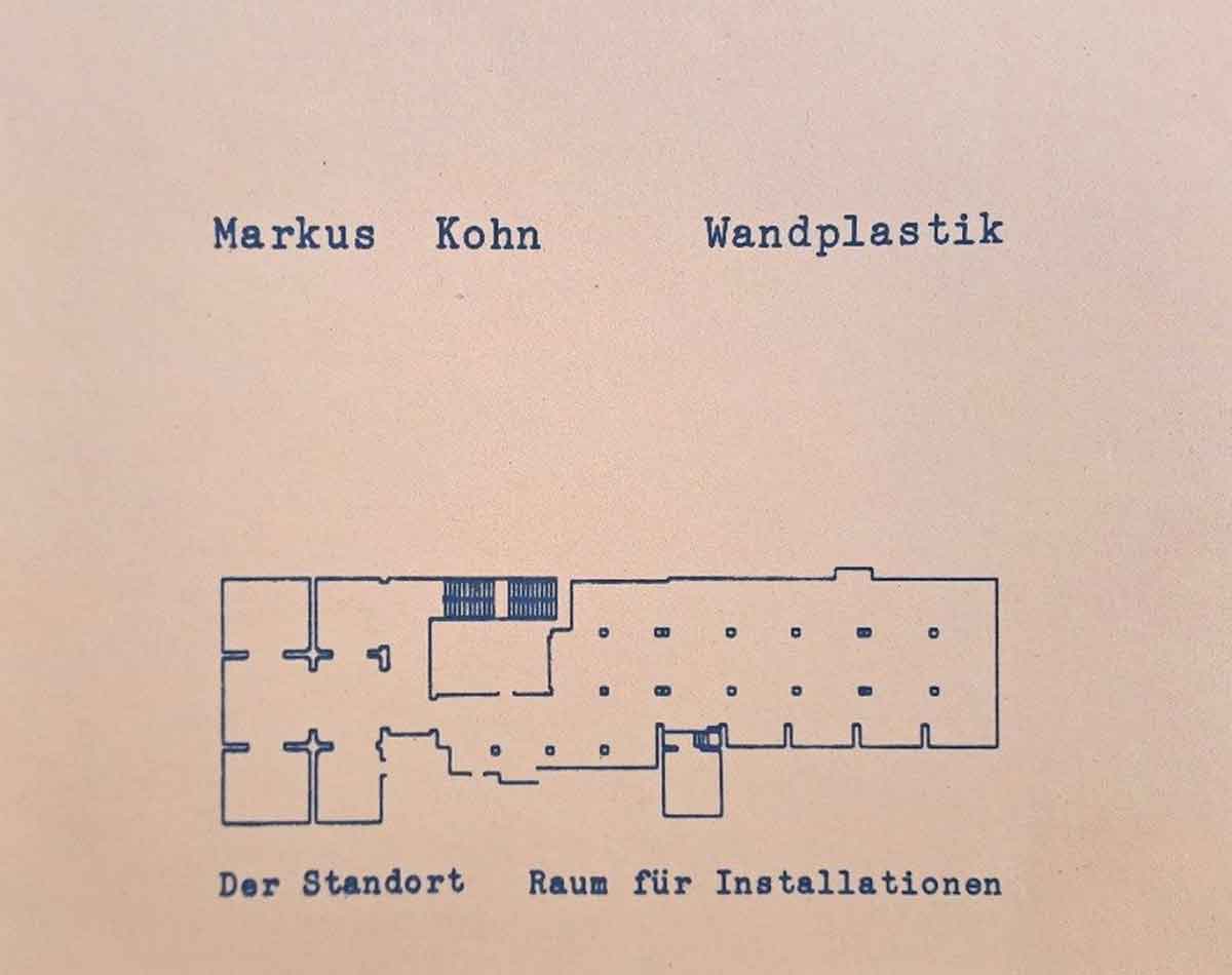 Cover von der kleinen Broschüre WANDPLASTIK des Künstlers Markus Kohn